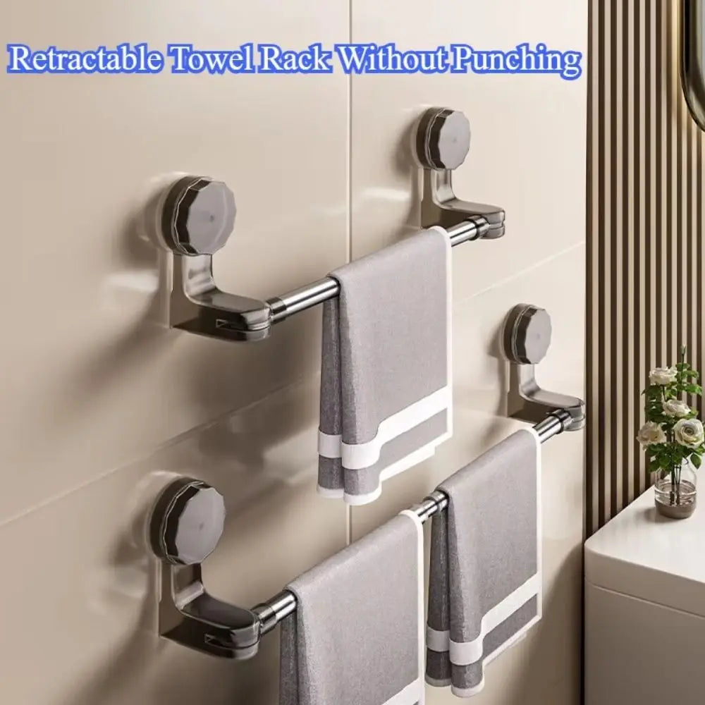 Suction Cup Telescopic Towel Holder